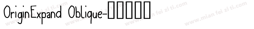 OriginExpand Oblique字体转换